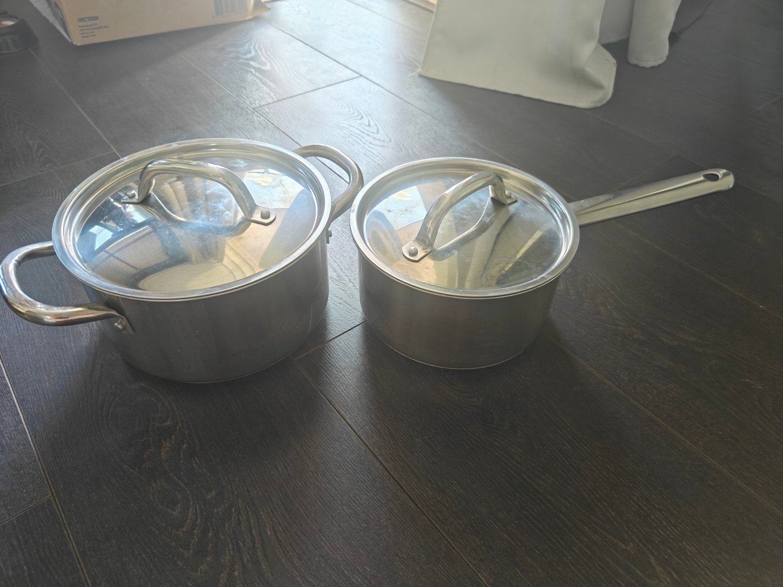 IKEA pannenset - Kookpan en Steelpan met deksel, Ophalen, Gebruikt, Met deksel, Pannenset