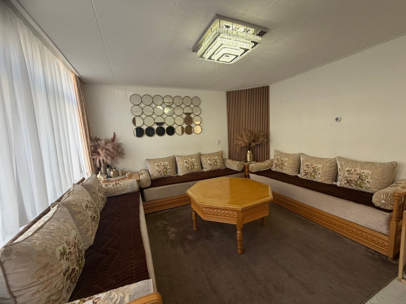 Volledige bank set (sedari), Huis en Inrichting, Ophalen, Gebruikt, Hout