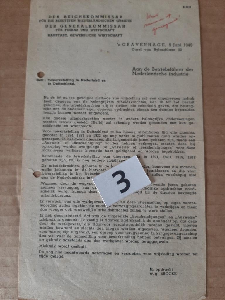 Arbeitseinsatz  Arbeidsinzet  tewerkgesteld tewerkstelling, Verzamelen, Ophalen of Verzenden, Landmacht, Nederland, Boek of Tijdschrift