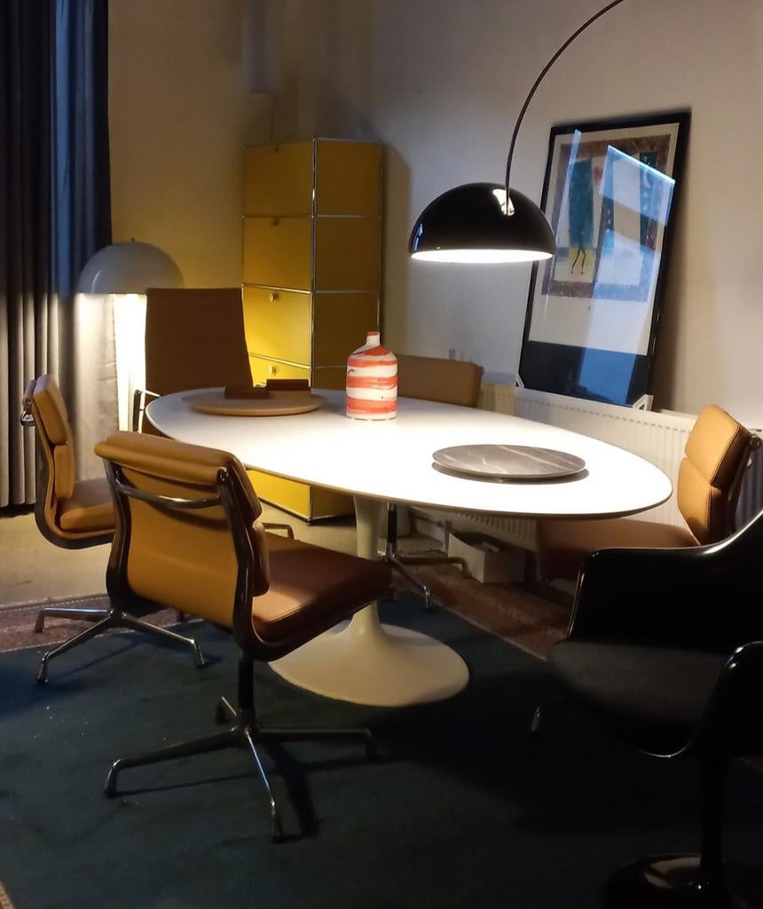 Mid-century modern design kasten tulipe stoelen takahama, Glas, Minder dan 100 cm, 25 tot 50 cm, 50 tot 100 cm
