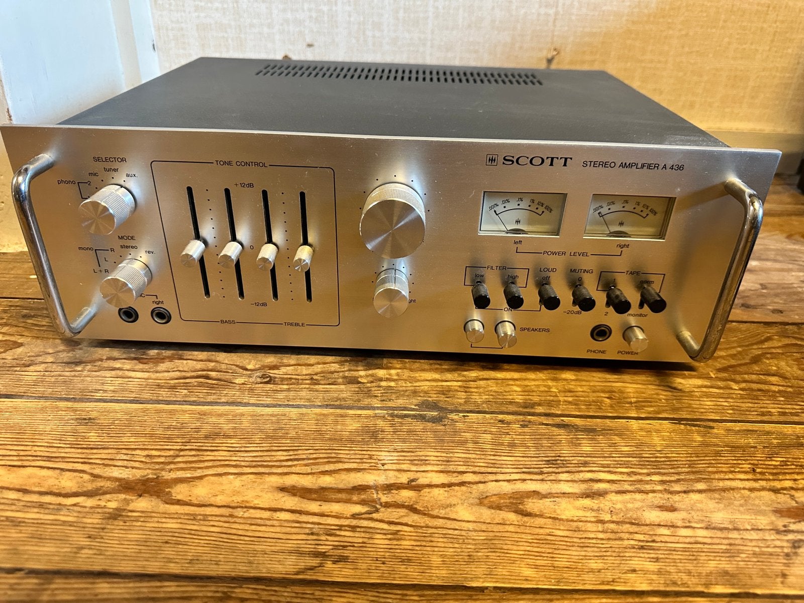 mooie vintage versterker goede staat Scott a 436, Ophalen of Verzenden, Zo goed als nieuw, Overige merken