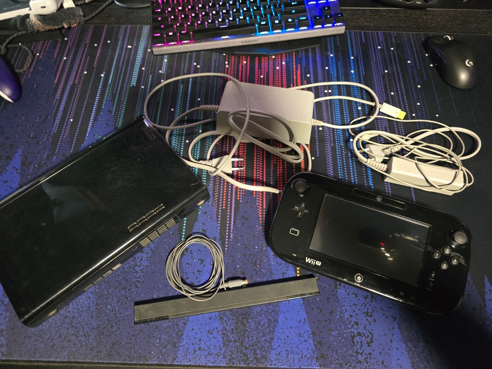 Nintendo Wii U Zwart met GamePad en benodigdheden, Spelcomputers en Games, Spelcomputers | Nintendo Wii U, Ophalen, Gebruikt, Met 1 controller