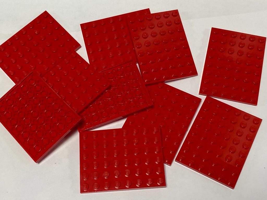 Partij 10x nieuwe 6x8 lego platen in diverse kleuren, Overige thema's, Lego, Nieuw, Ophalen of Verzenden
