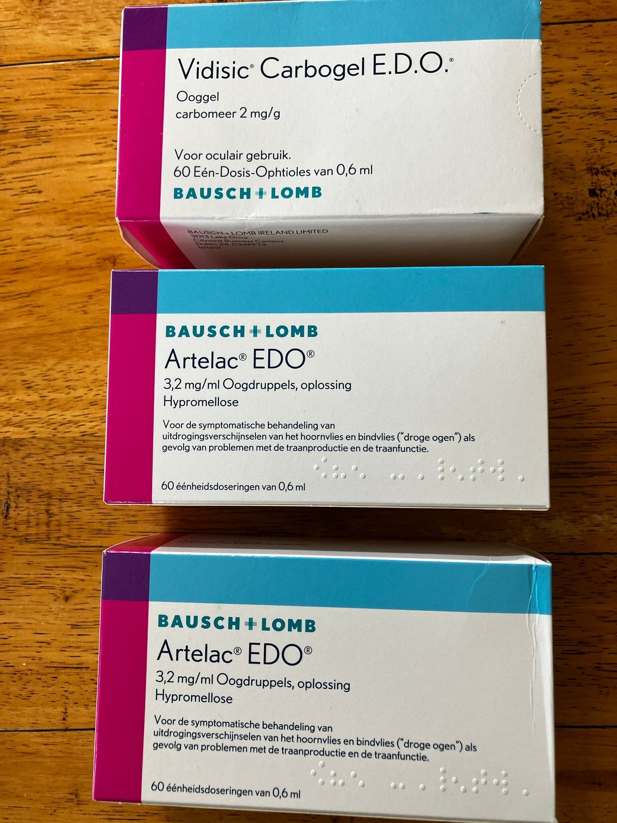 Oogdruppels en ooggel: Artelac EDO & Vidisic Carbogel, Ophalen of Verzenden, Nieuw