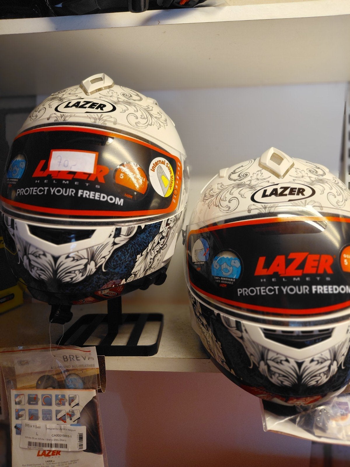 Nieuwe lazer helm met zonnevizier maat S en L op voorraad, Ophalen of Verzenden, Integraalhelm, Dames, L