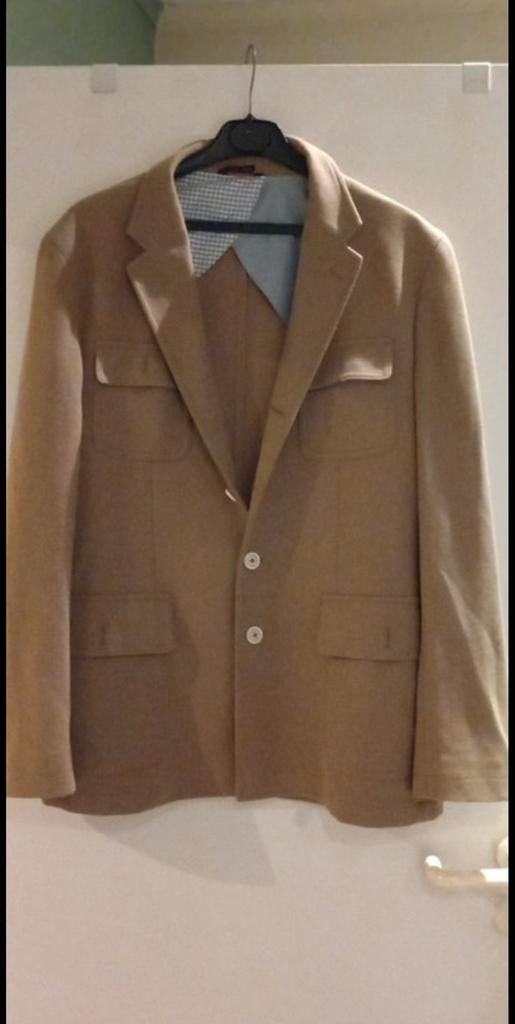 Massimo Dutti Beige Blazer Maat 54 Katoen, Verzenden, Zo goed als nieuw, Maat 52/54 (L), Beige
