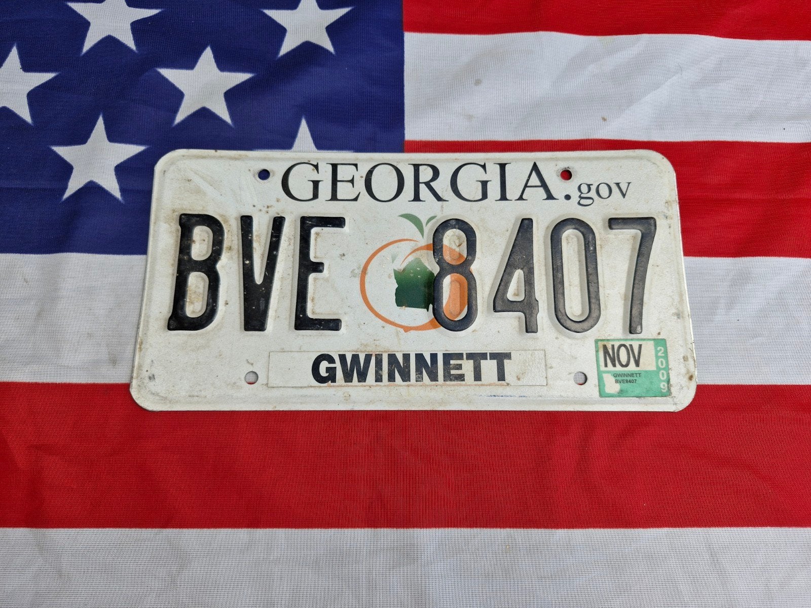 Kentekenplaat Georgia USA Nummerplaat nummerbord License VS, Ophalen of Verzenden, Gebruikt, Auto's