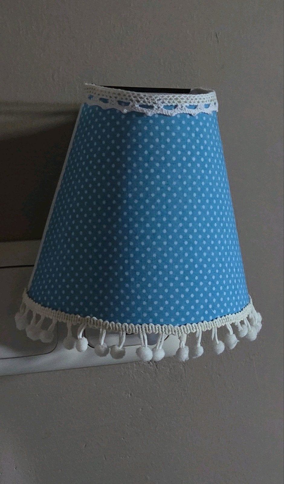 Leuk blauw wandlampje stekkerlampje met schakelaar !, Ophalen of Verzenden, Blauw