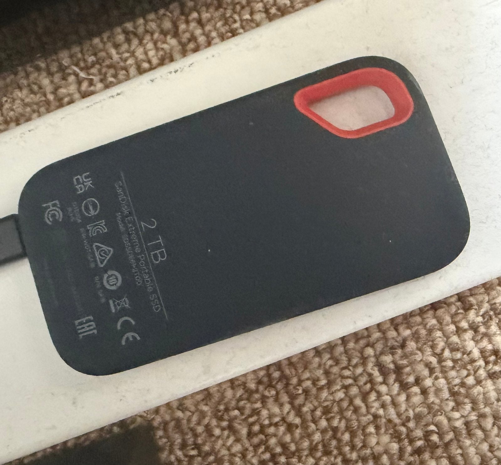 SanDisk Extreme SSD 2TB - zo goed als nieuw!, Computers en Software, 2TB, SSD, Ophalen of Verzenden, Zo goed als nieuw