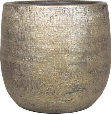 Bela Arte bloempot Mira goud D 29 H 27 cm, Tuin en Terras, Bloempotten, Rond, Binnen, Zo goed als nieuw, Minder dan 40 cm