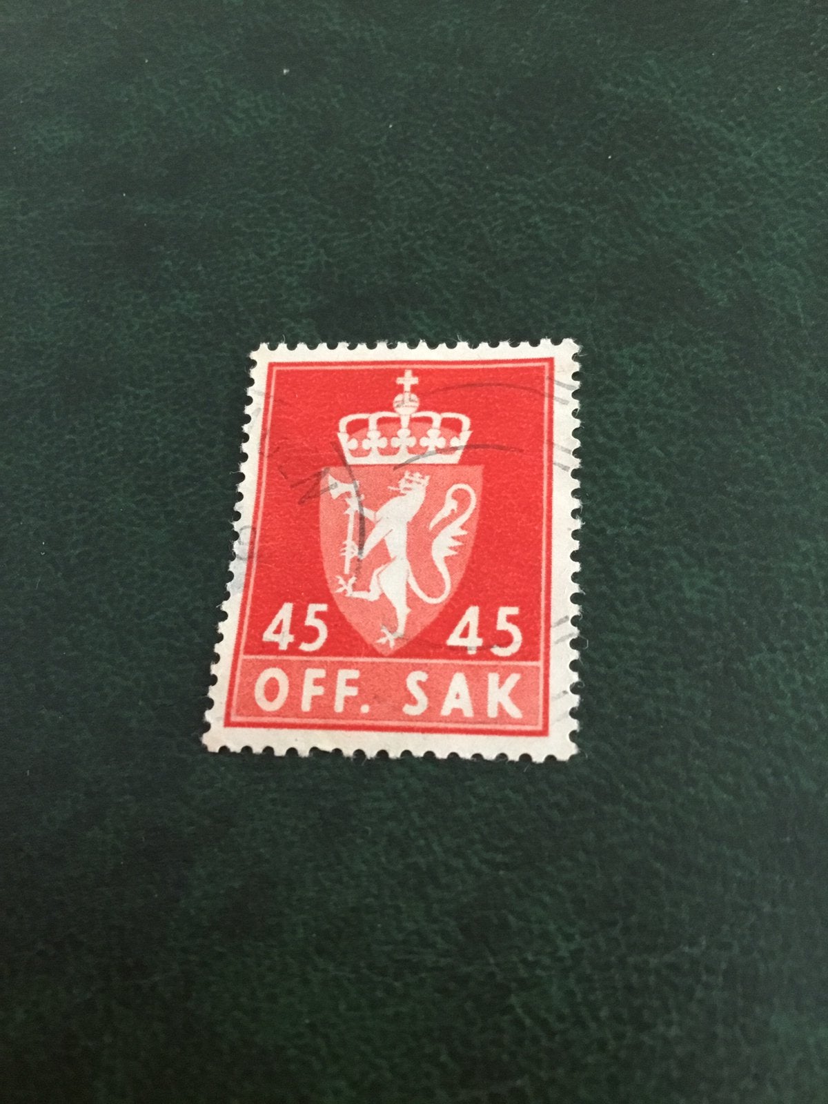 Noorwegen 45, Postzegels en Munten, Postzegels | Europa | Scandinavië, Ophalen of Verzenden, Noorwegen, Gestempeld