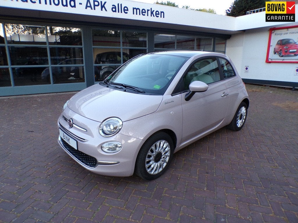 Fiat 500 1.0 Hybrid Dolce Vita Unieke kleur! Apple Car play/, Auto's, Gebruikt, Zwart, Overige kleuren, Met garantie (alle)