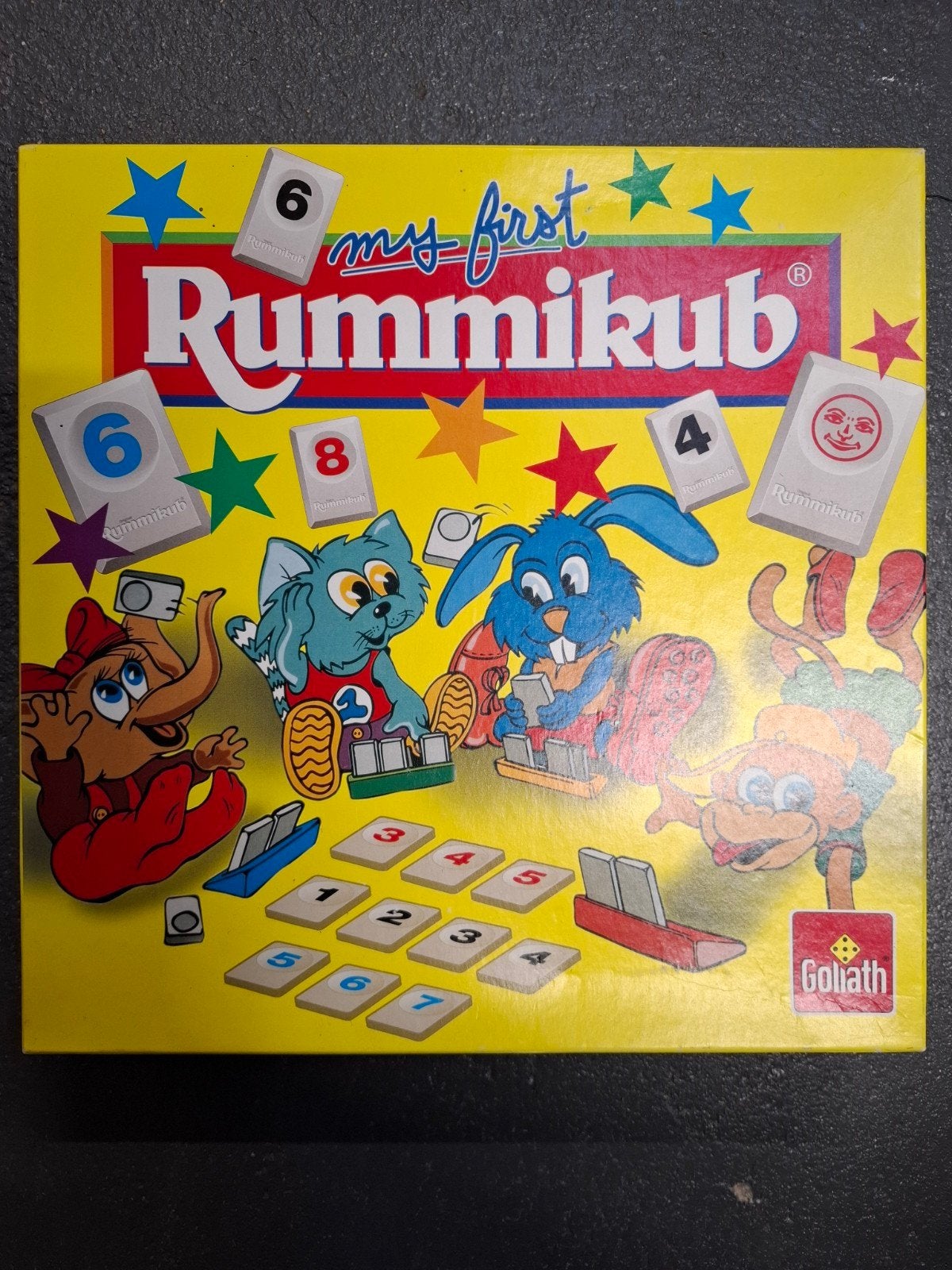 Spel Rummikub Junior, Een of twee spelers, Ophalen of Verzenden, Zo goed als nieuw, Goliath