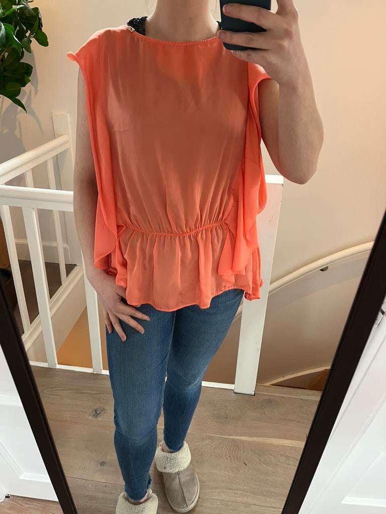 Josh V zalmroze blouse maat S / 36, Kleding | Dames, Blouses en Tunieken, Ophalen, Zo goed als nieuw, Roze, Maat 36 (S)