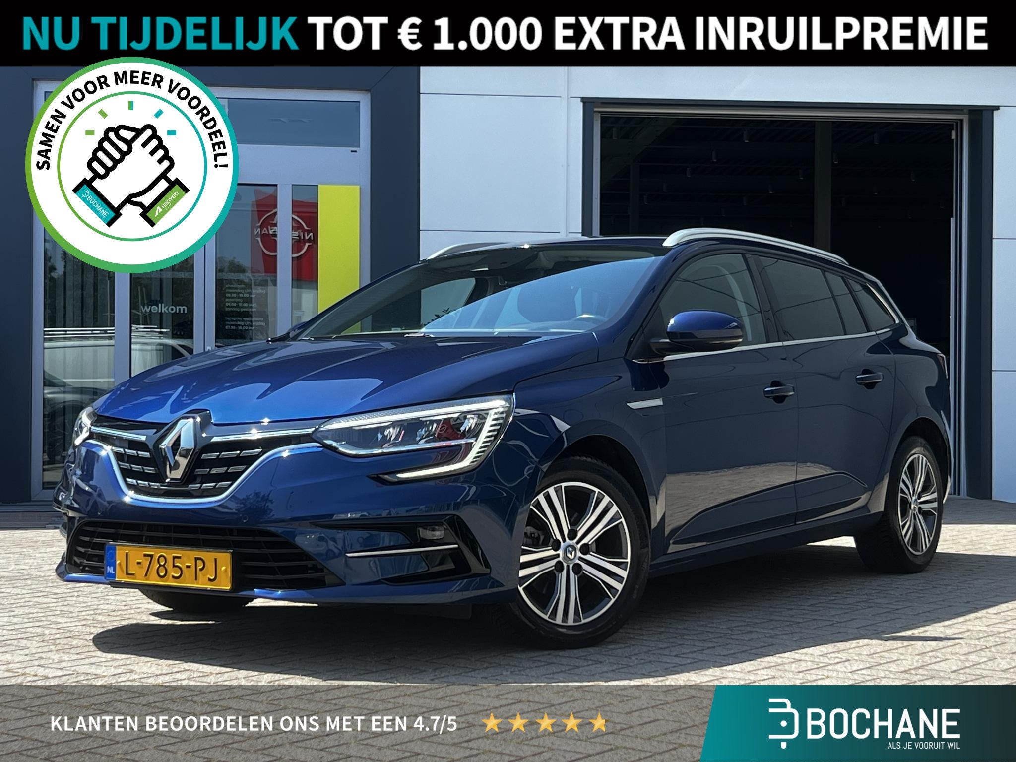 Renault Mégane Estate 1.3 TCe Intens | Trekhaak | Navigatie, Auto diversen, Automaat, Renault Nederland N.V., 1330 cc, Stationwagon