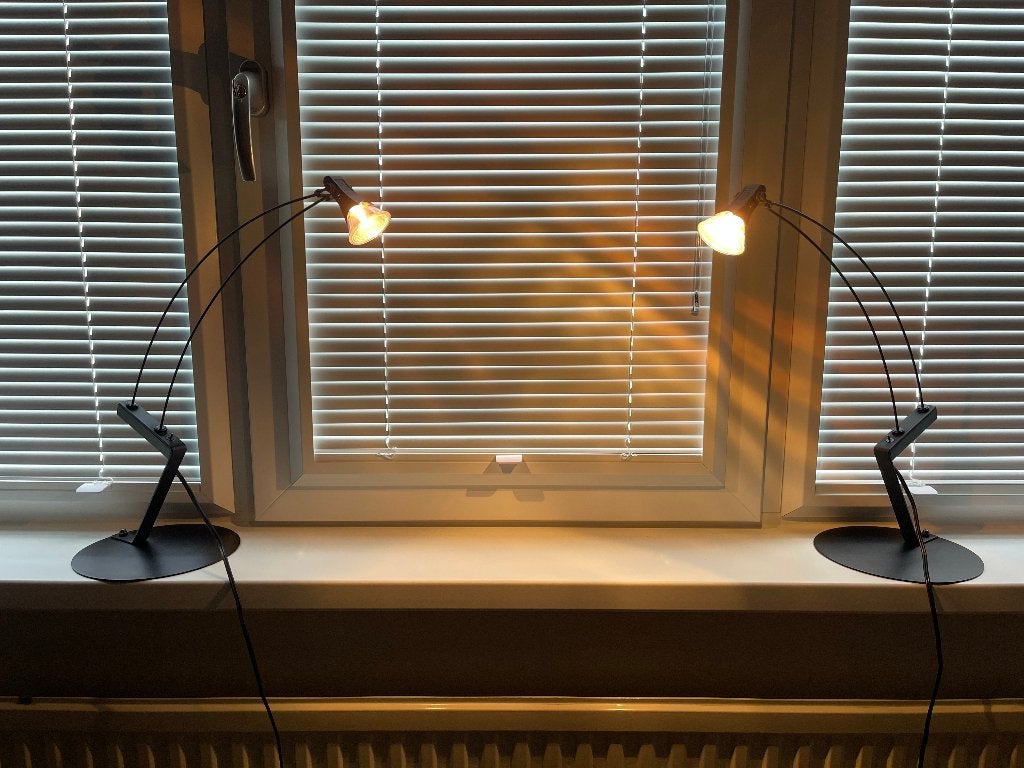 2 stuks Postmoderne IKEA Rapid tafellampen, Met schakelaar, Ophalen of Verzenden, Zo goed als nieuw, Zwart