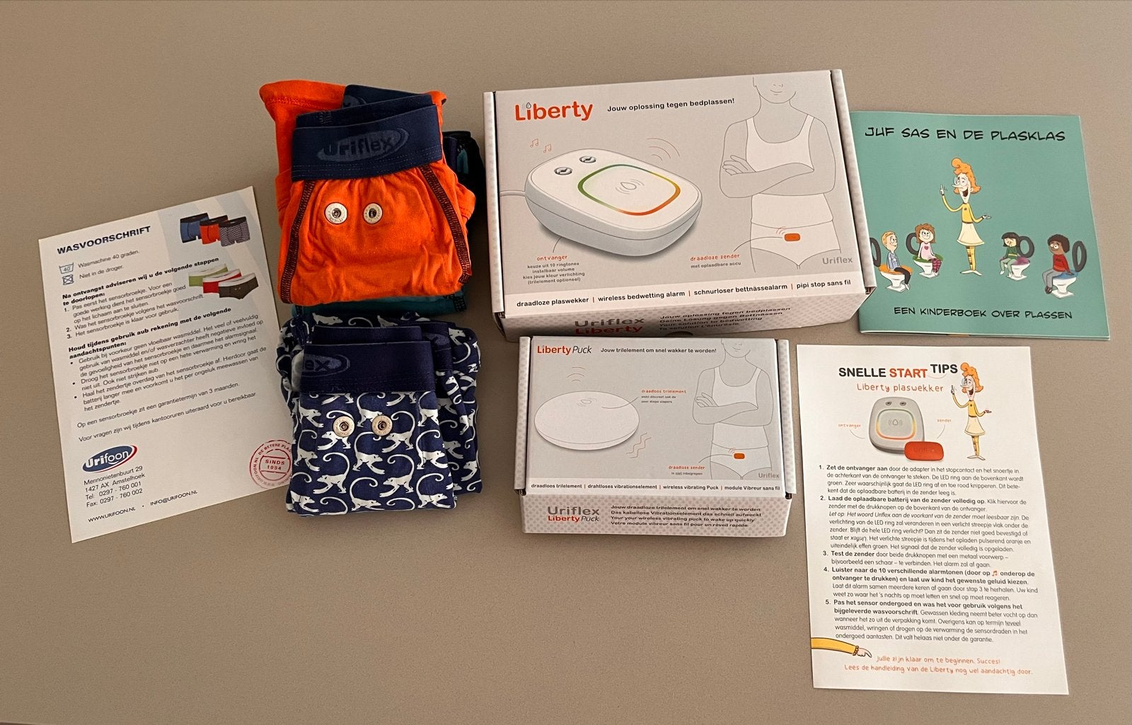 Uriflex Liberty plaswekker set Urifoon, Ophalen, Gebruikt