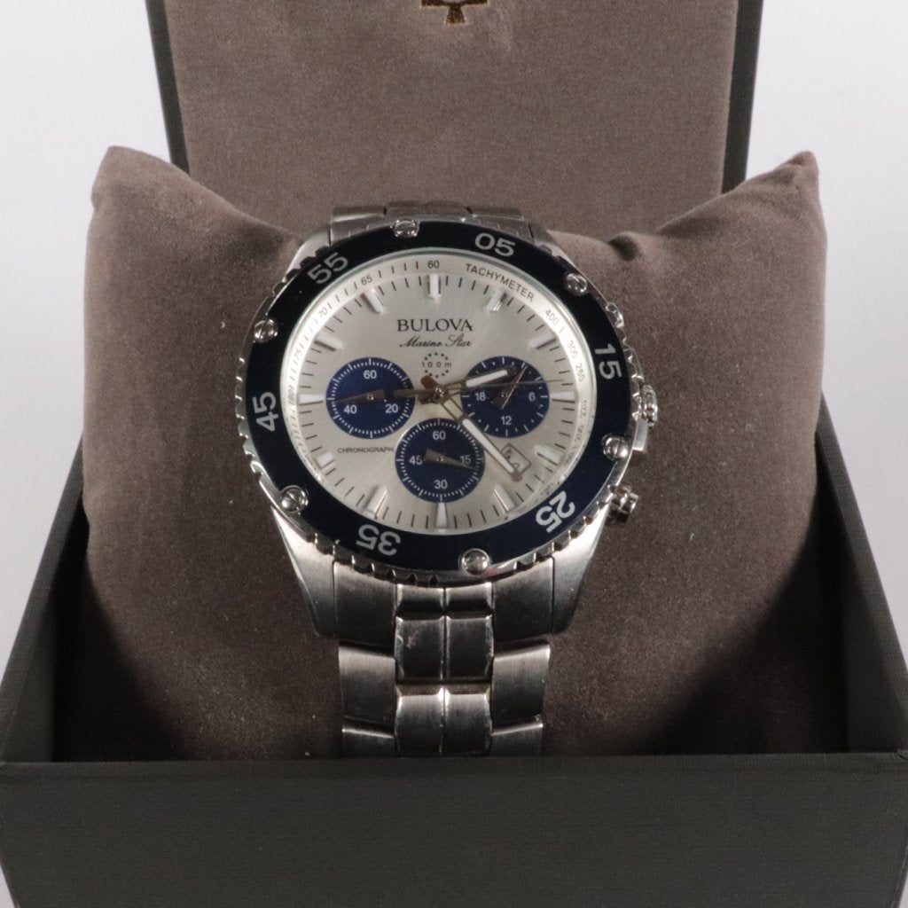 Bulova 98B423 Marine Star Chronograph Horloge - Nette staat, Flex Ltd., Gebruikt, https://flex.com/contact-us, Nobelstraat 10, 5807 GA Oostrum LB, Limburg, Nederland