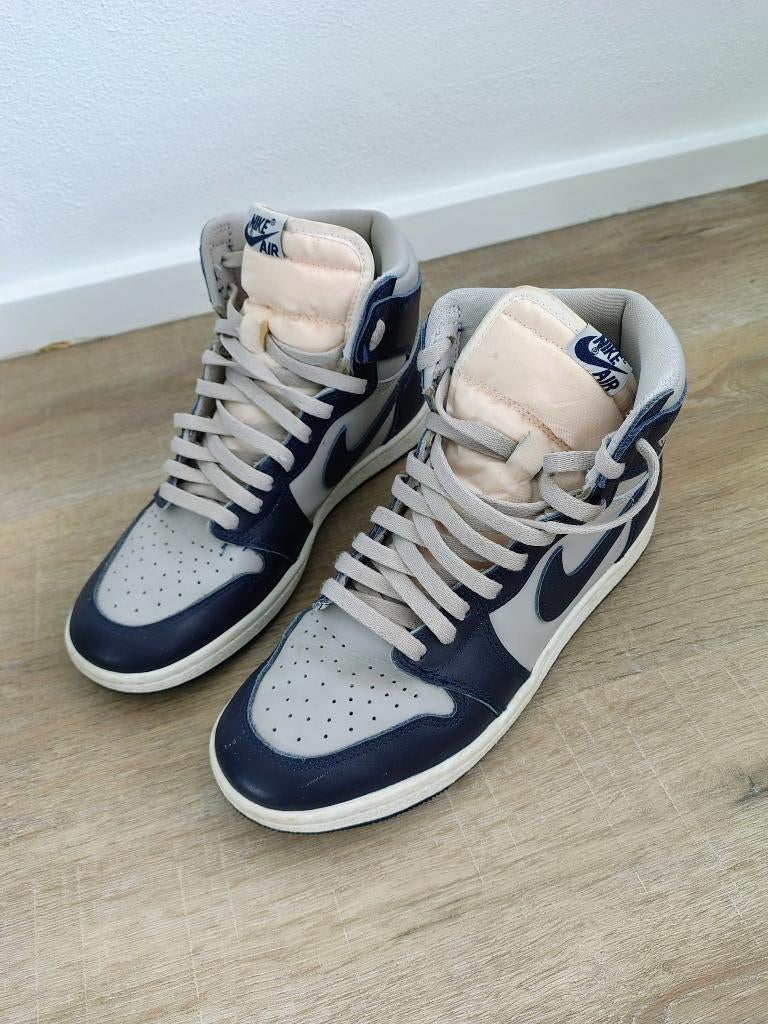 V06= Nike jordan 1 retro high '85 College Navy Georgetown, Nike Air Jordan, Verzenden, Blauw, Sneakers of Gympen