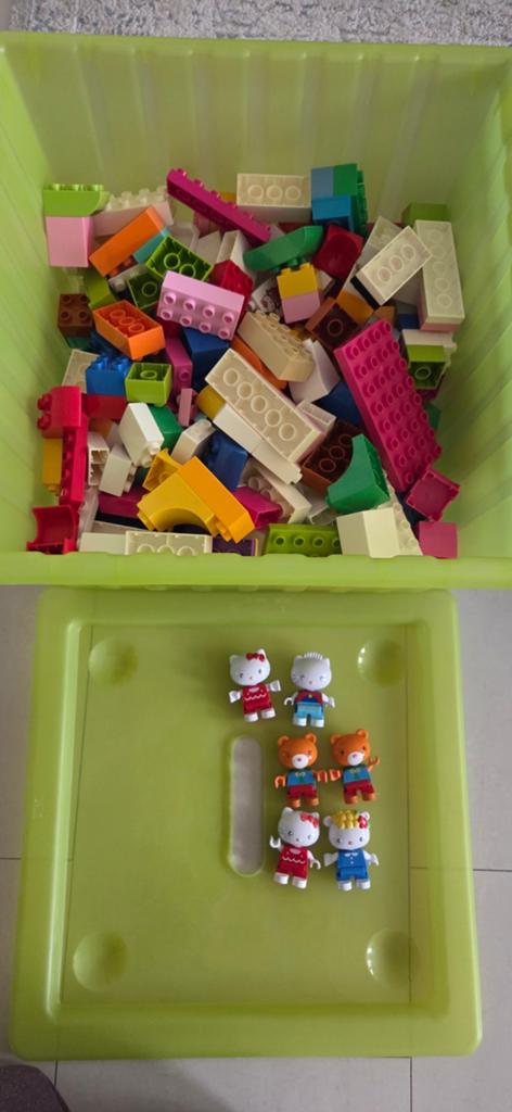 Grote doos vol LEGO met 6 poppen, Kinderen en Baby's, Speelgoed | Duplo en Lego, Inclusief minifiguren, Gebruikt, Lego, Ophalen of Verzenden