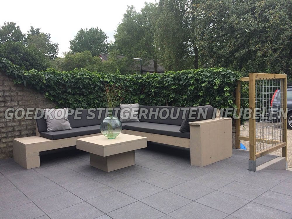 Hoekbank Loungebank tuin Loungeset Houten tuinset, Tuin en Terras, Tuinbanken, Niet ingevuld, Niet ingevuld, Nieuw, Ophalen of Verzenden