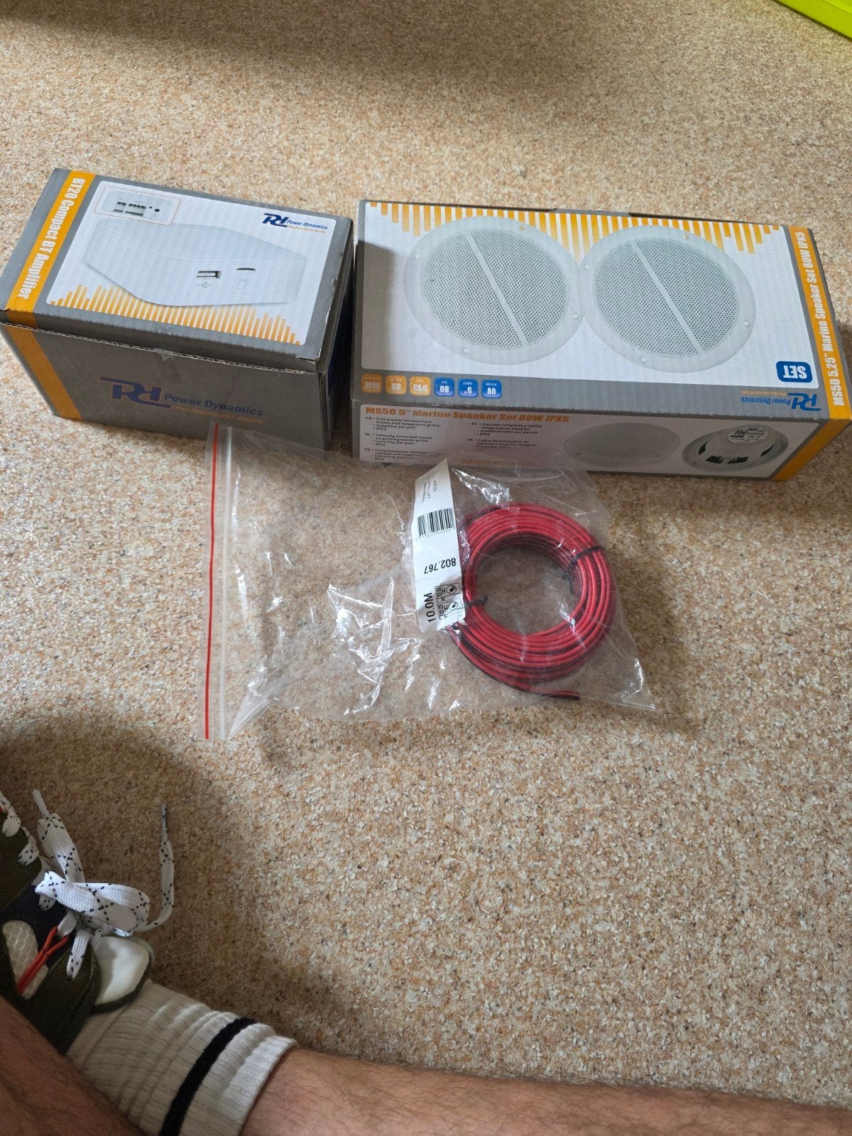 Power Dynamics BT20 Versterker & MS50 Marine Speakerset, Overige merken, Speakerset, Nieuw, Ophalen of Verzenden