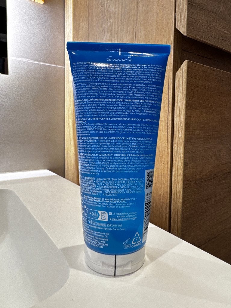 La Roche-Posay Effaclar Reinigingsgel 200ml, Ophalen of Verzenden, Nieuw, Gehele gezicht, Reiniging