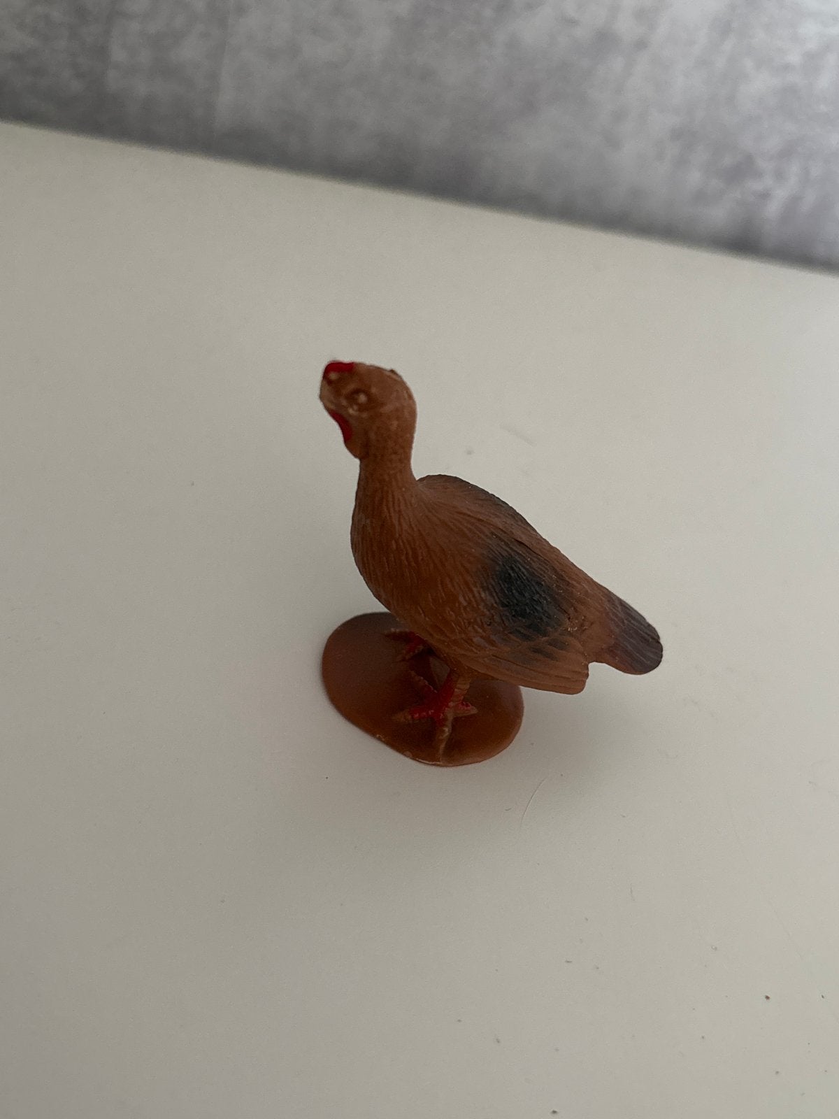 Vintage Speelgoed Figuur: Bruine Kip/Kalkoen, Ophalen of Verzenden, Gebruikt