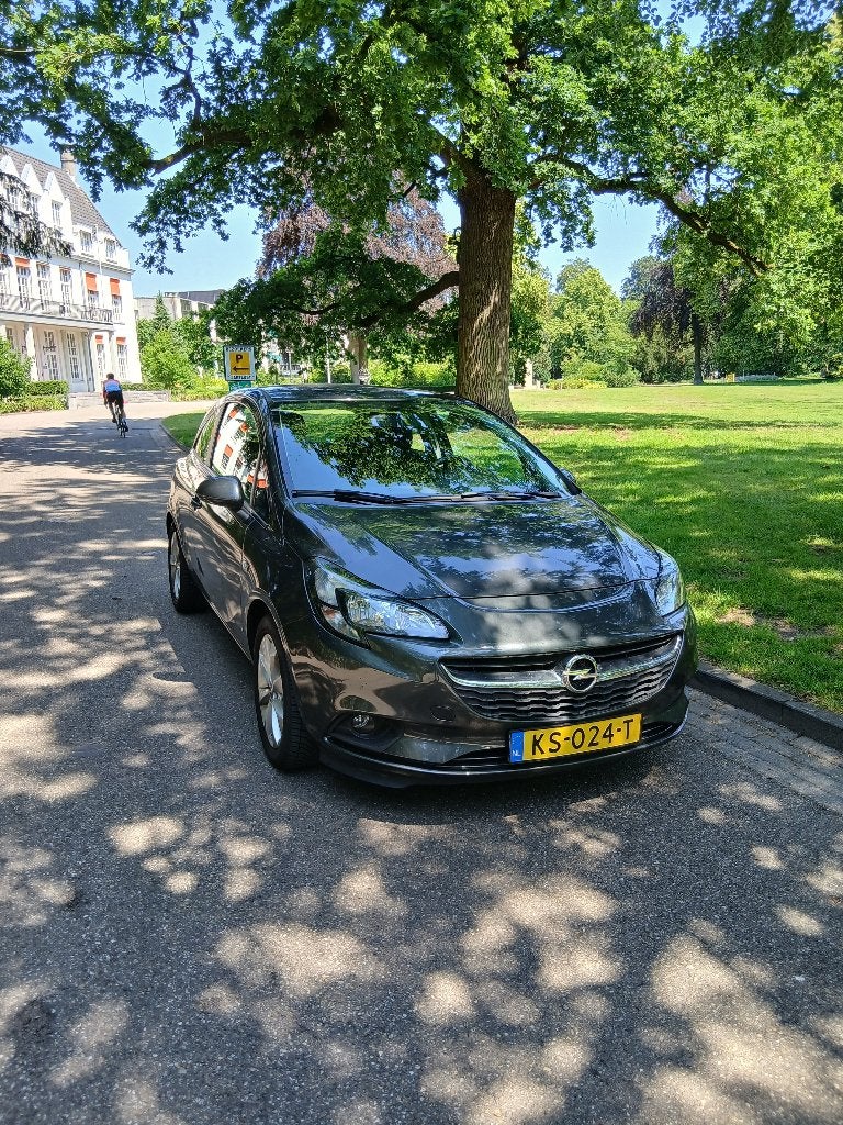 Opel Corsa -E-1.0T 66KW/90PK 3D 2016 Grijs, Auto's, Opel, Voorwielaandrijving, Origineel Nederlands, 1200 kg, Handgeschakeld
