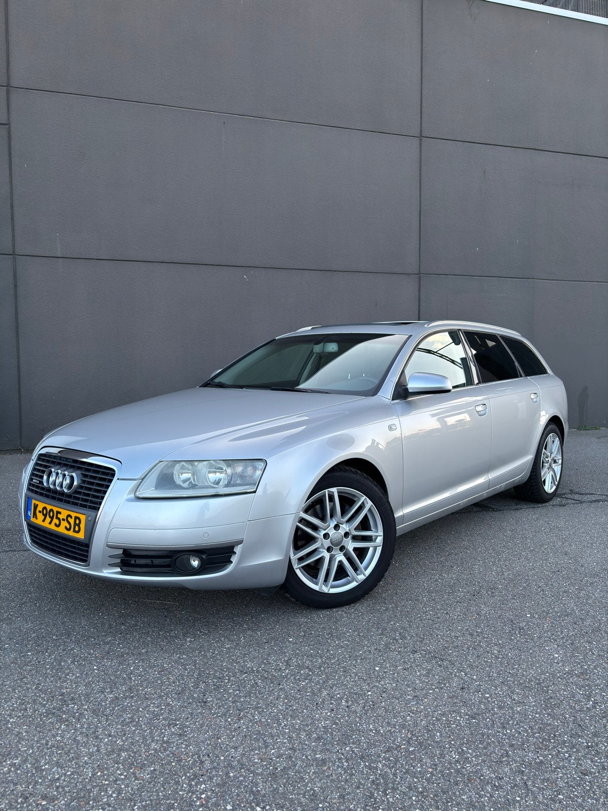 Audi A6 3.0 TDI 165KW Avant Quattro AUT 2006 Grijs S-line, Auto's, Audi, Automaat, Zwart, Leder, Stationwagon