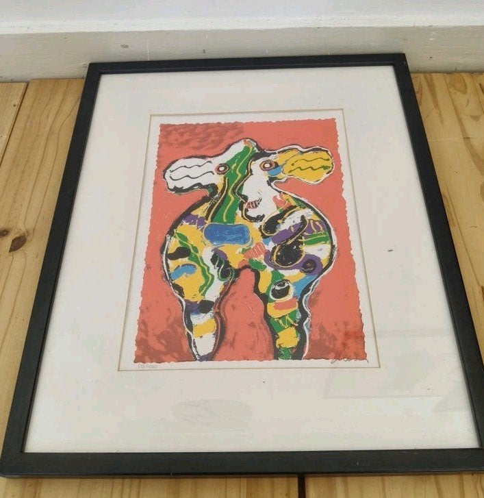 Abstracte zeefdruk van Peter Diem, gesigneerd en genummerd, Antiek en Kunst, Gelimiteerde oplage, Ophalen, Abstract, Zeefdruk