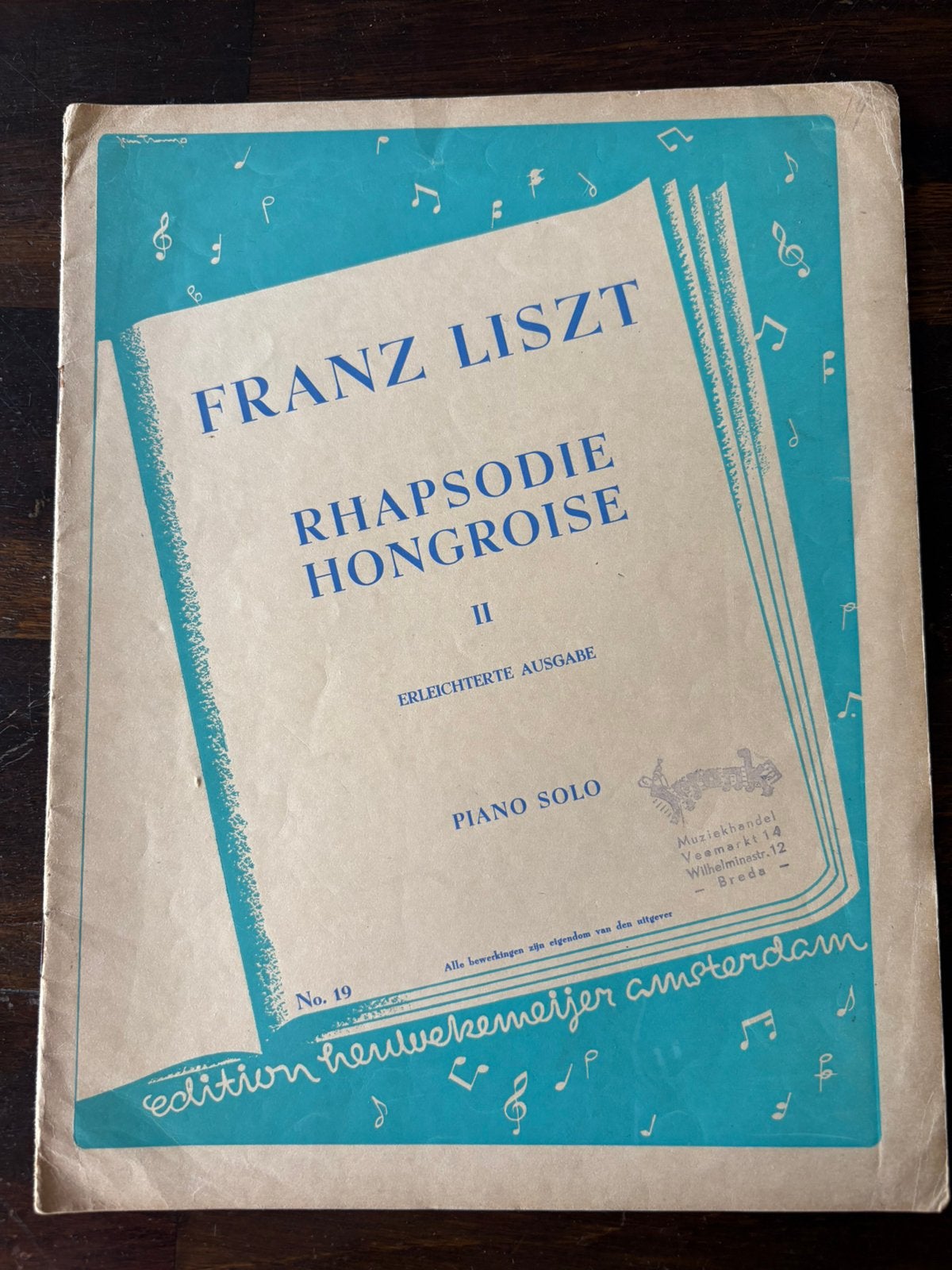 Bladmuziek voor piano van Liszt   Rhapsodie Hongroise, Muziek en Instrumenten, Bladmuziek, Klassiek, Ophalen of Verzenden, Zo goed als nieuw