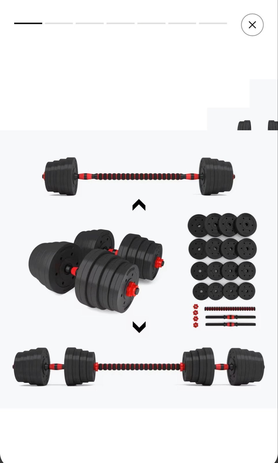 HMS Verstelbare Halter en Dumbbell Set - 30 kg, Sport en Fitness, Ophalen, Zo goed als nieuw, Armen, Halterset