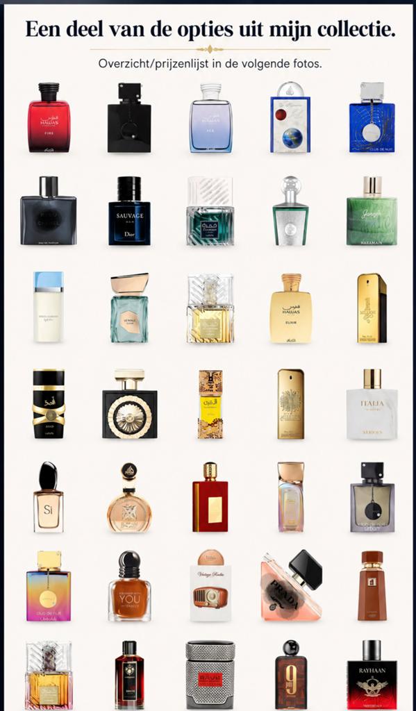 50+ parfum samples | Arabisch & Designer 1 tot 10ml, Ophalen of Verzenden, Zo goed als nieuw