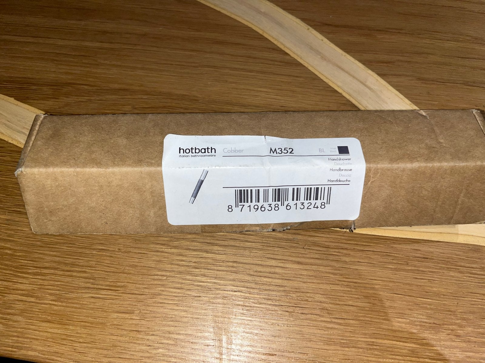 Hotbath Cobber M352 Handdouche Zwart Nieuw in doos, Ophalen, Nieuw, Rvs, Douche