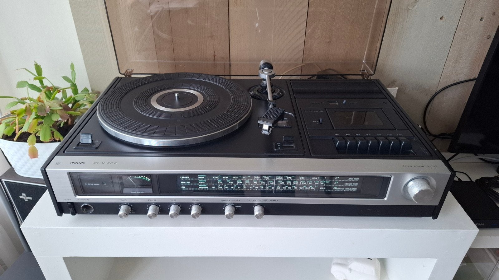 Philips Mark II Retro Platenspeler met Radio & Cassettedeck, Ophalen, Gebruikt, Platenspeler, Philips