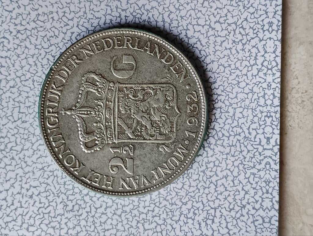 Nederland 2,5 gulden 1932, Ophalen of Verzenden, Koningin Wilhelmina, 2½ gulden