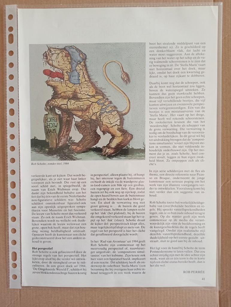 Rob Scholte artikel, Ophalen of Verzenden, 1980 tot heden, Tijdschrift
