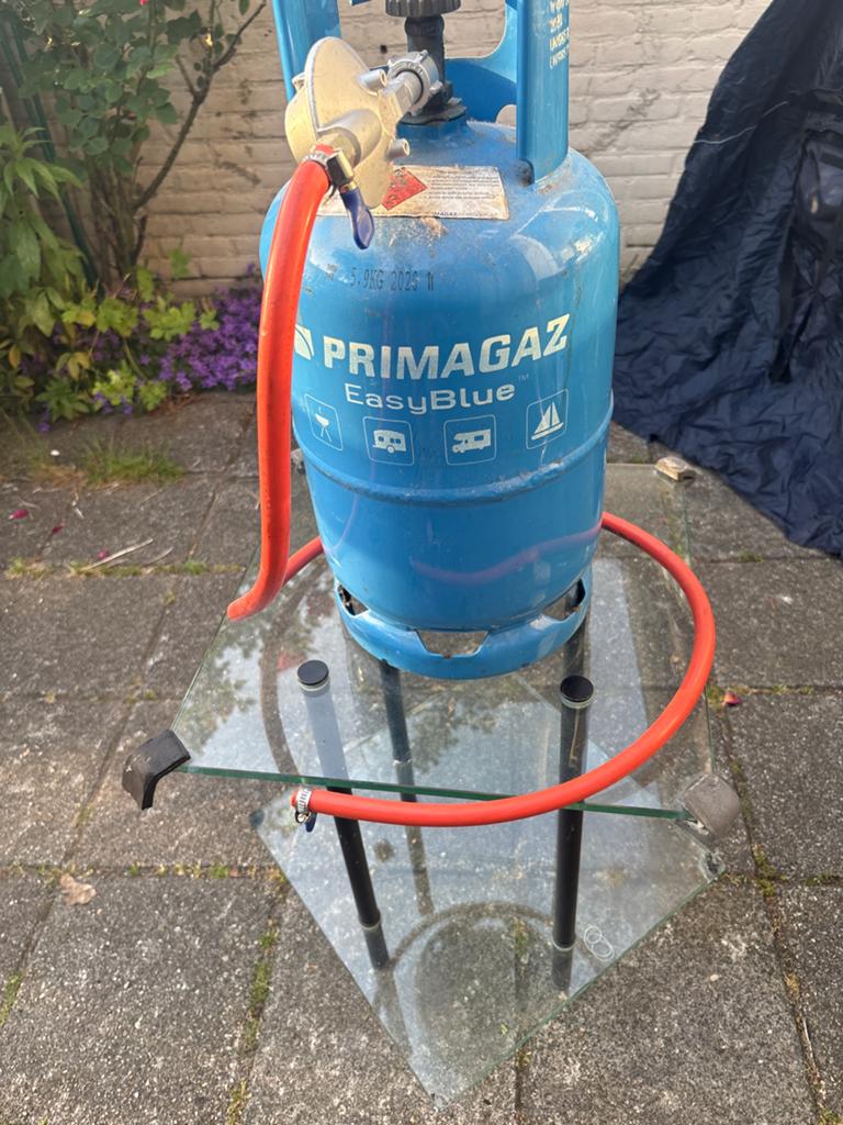 Primagaz EasyBlue 5,9kg gasfles met slang en regelaar, Ophalen of Verzenden, Gebruikt