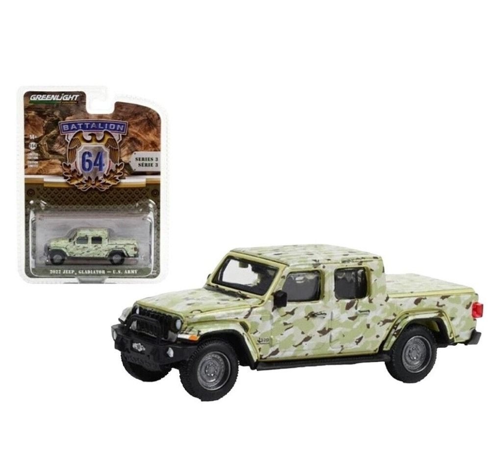 2022 Jeep Gladiator van Greenlight 1/64 U.S. Army, Ophalen of Verzenden, Nieuw, Auto