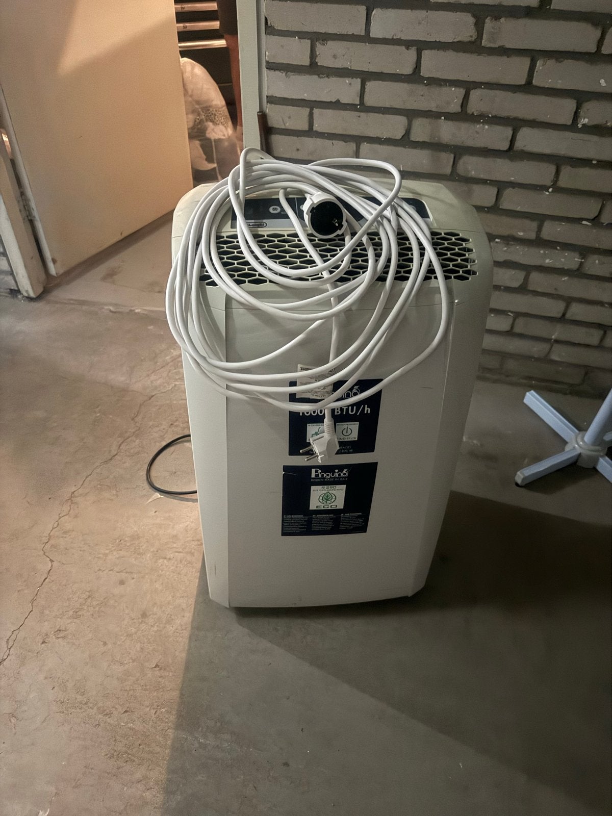 Delonghi Pinguino Mobiele Airco 10000 BTU/h, Gebruikt, 3 snelheden of meer, Ophalen of Verzenden, Koelen en Ontvochtigen