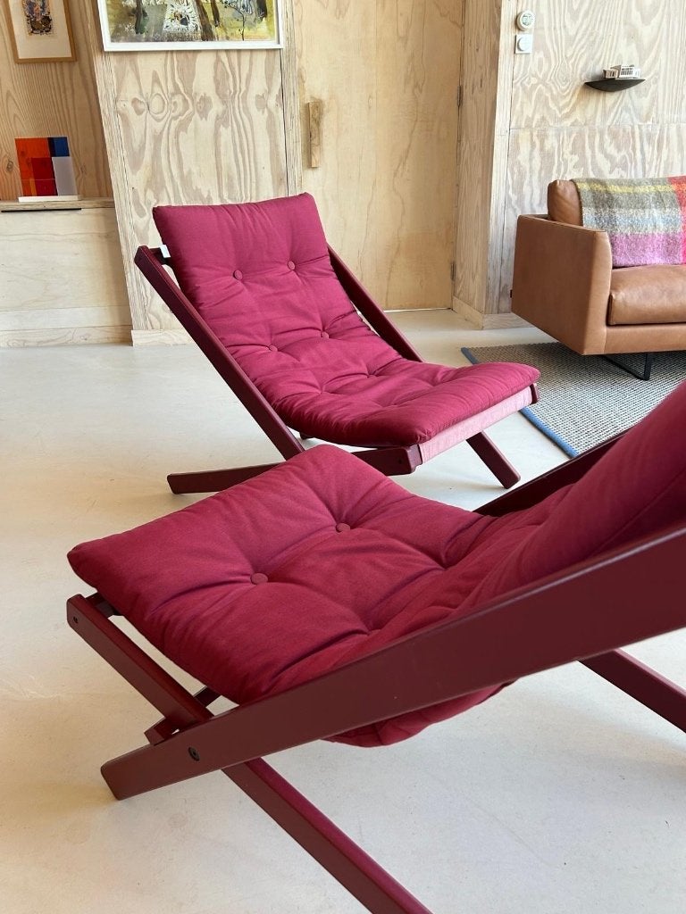 Rode Loungestoel van Karup Design – Boogie Staycation, Ophalen, Gebruikt, Twee, Stof