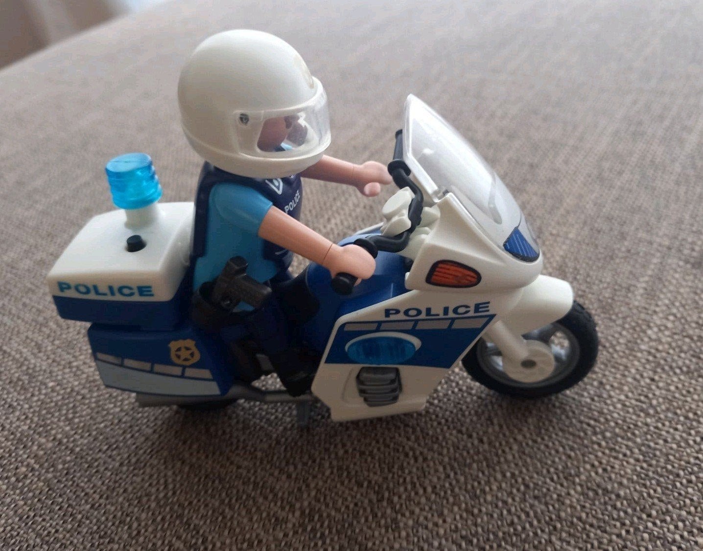 Politie motor met agent Playmobil (6923), Complete set, Voertuig, Ophalen of Verzenden, City action