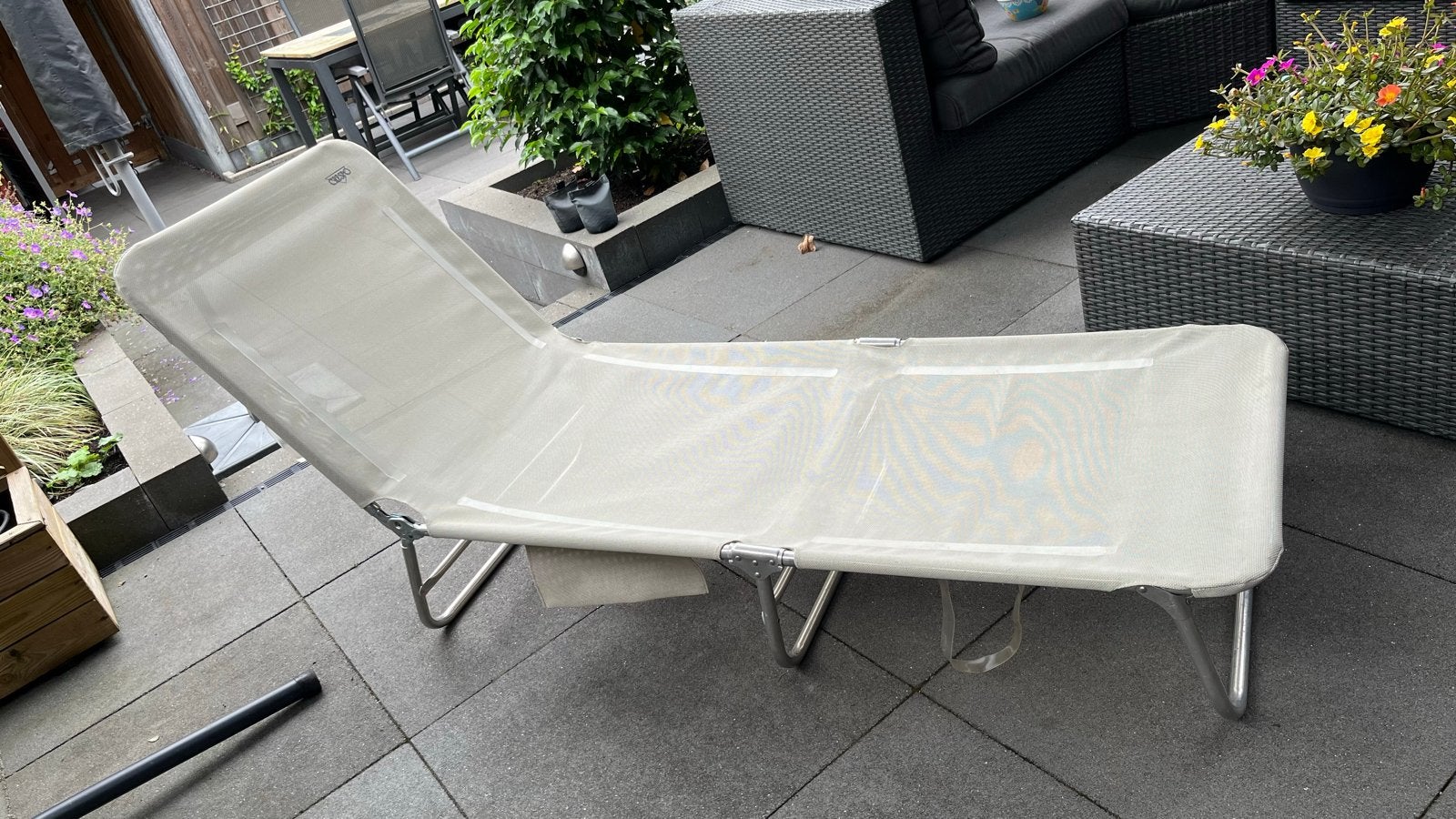Crespo Ligbed - Comfortabel en Inklapbaar, Tuin en Terras, Ophalen, Gebruikt, Textileen, Inklapbaar