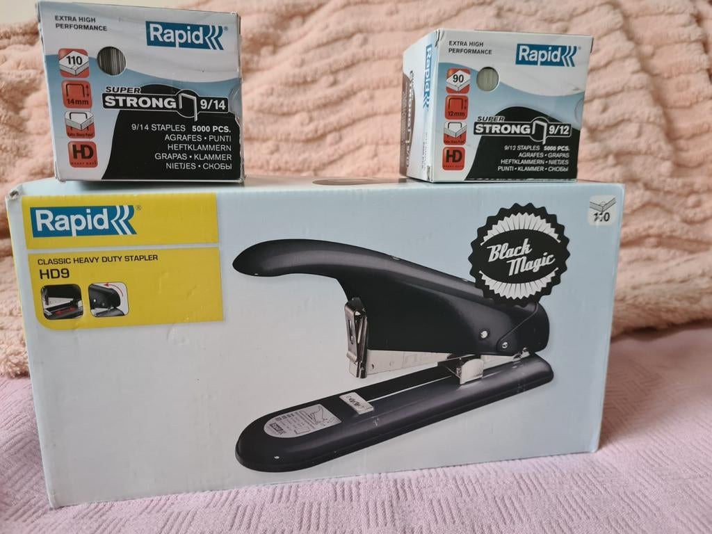 Rapid HD9 Heavy Duty Nietmachine + Nietjes, Ophalen of Verzenden, Nieuw