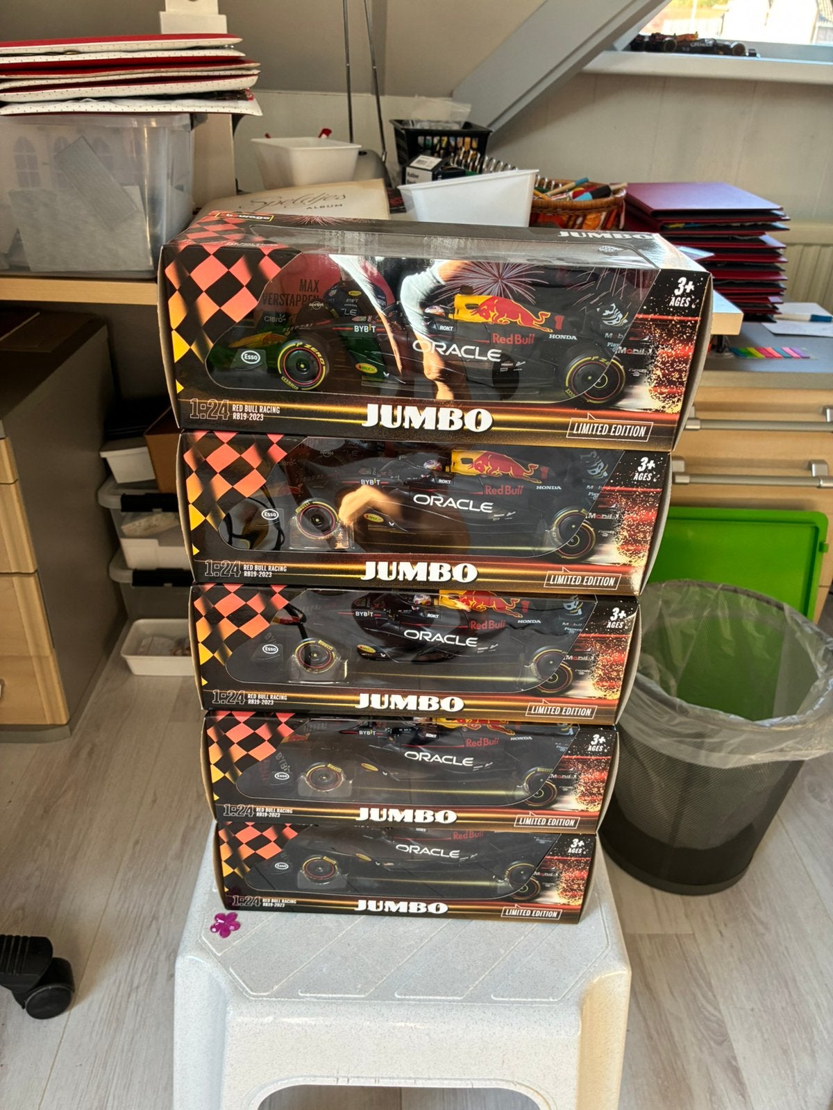 5 Max Verstappen Jumbo’s auto’s uit 2023., Ophalen of Verzenden, Nieuw, Auto, Bburago