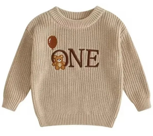 Eerste verjaardags trui one met beertje, Kinderen en Baby's, Nieuw, Ophalen of Verzenden, Struikheide 64,3069lj,Rotterdam, Info@sweet-one.nl