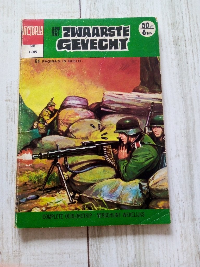 victoria  nr.135 *1968*1ste druk-het zwaarste gevecht, Eén stripboek, Ophalen of Verzenden, Gelezen