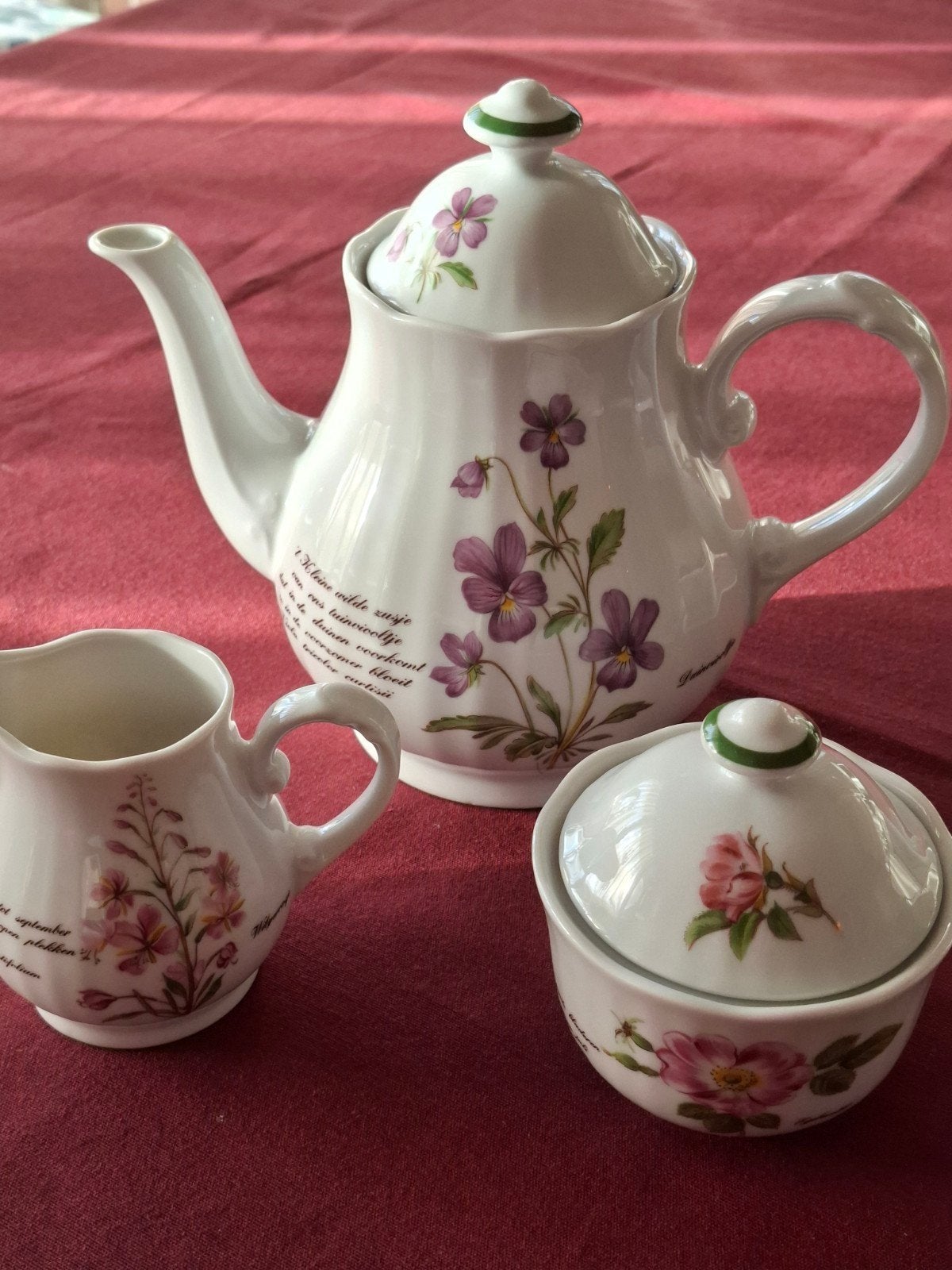 Exclusief Libelle Porselein Thee-/Koffieservies met Bloemen, Ophalen of Verzenden