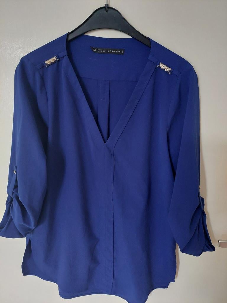 Mooie blouse/ tuniek met lange mouwen ( zie foto ), Ophalen of Verzenden, Zo goed als nieuw, Blauw